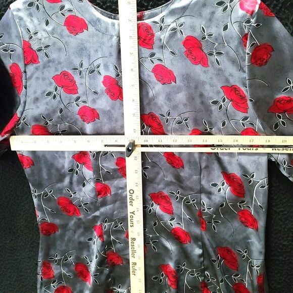 Christie & Jill Womens Button Up Multi-Color Size 10 100% Polyester Short Sleeve - Picture 3 of 12